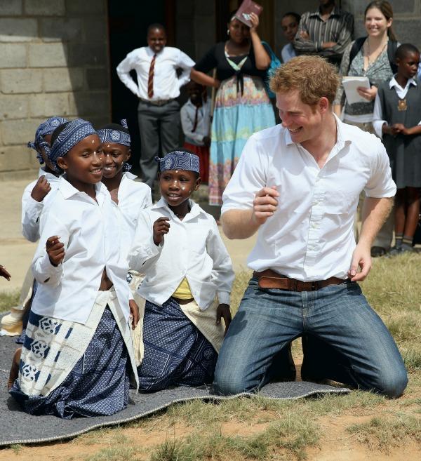 Prince harry kneeling