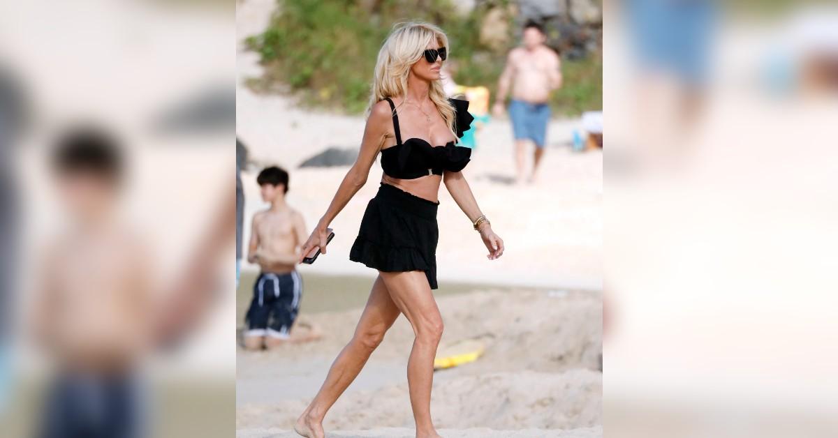 victoria silvstedt shows off physique st barts rz