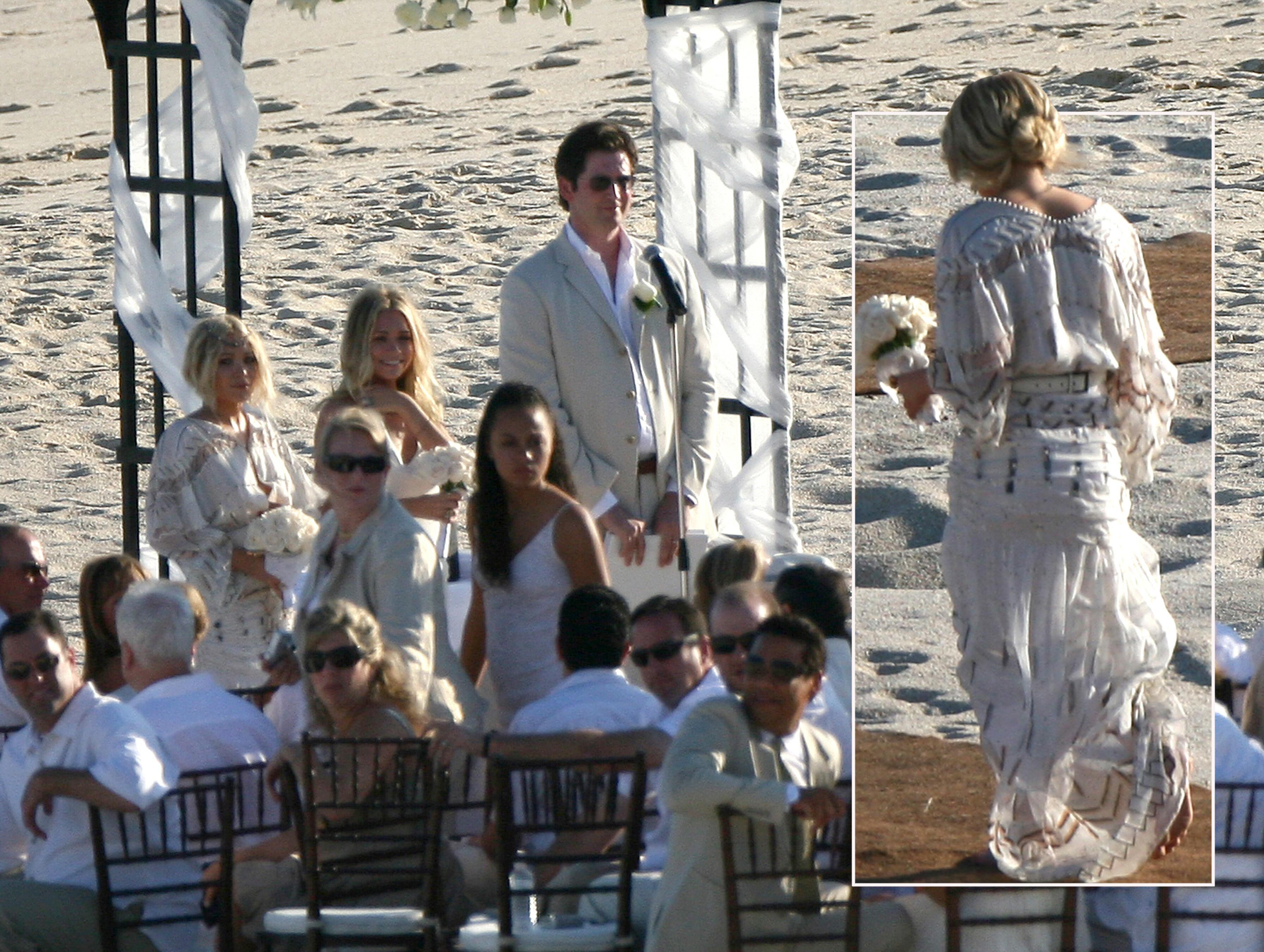 EXCLUSIVE: Ashley and Mary Kate Olsen attend a wedding in Mexico