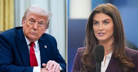 Composite photo of Donald Trump and Kaitlan Collins