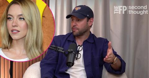 Photo of Sydney Sweeney and photo of Scooter Braun
