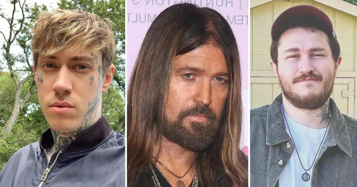 Composite photo of Trace, Billy Ray and Braison Cyrus.