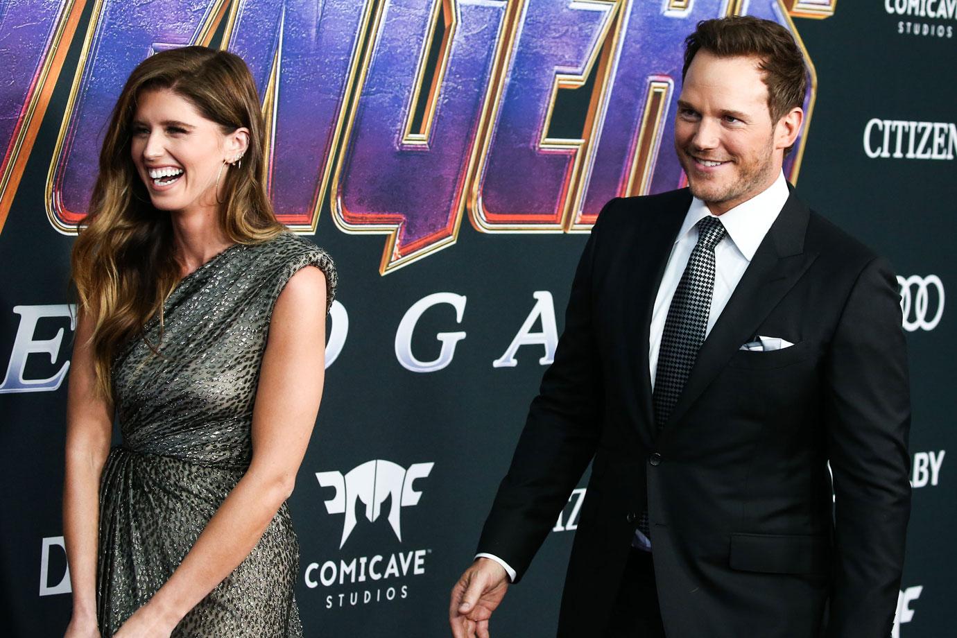 Chris Pratt Katherine Schwarzenegger premiere avengers