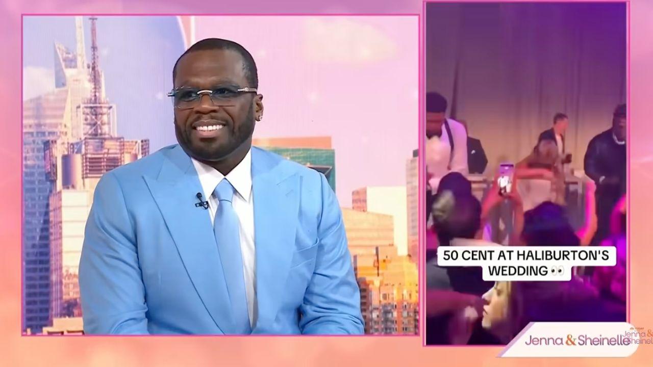 Image of50 Cent recently performed at NBA star Tyrese Haliburton's wedding to Jade Jones.