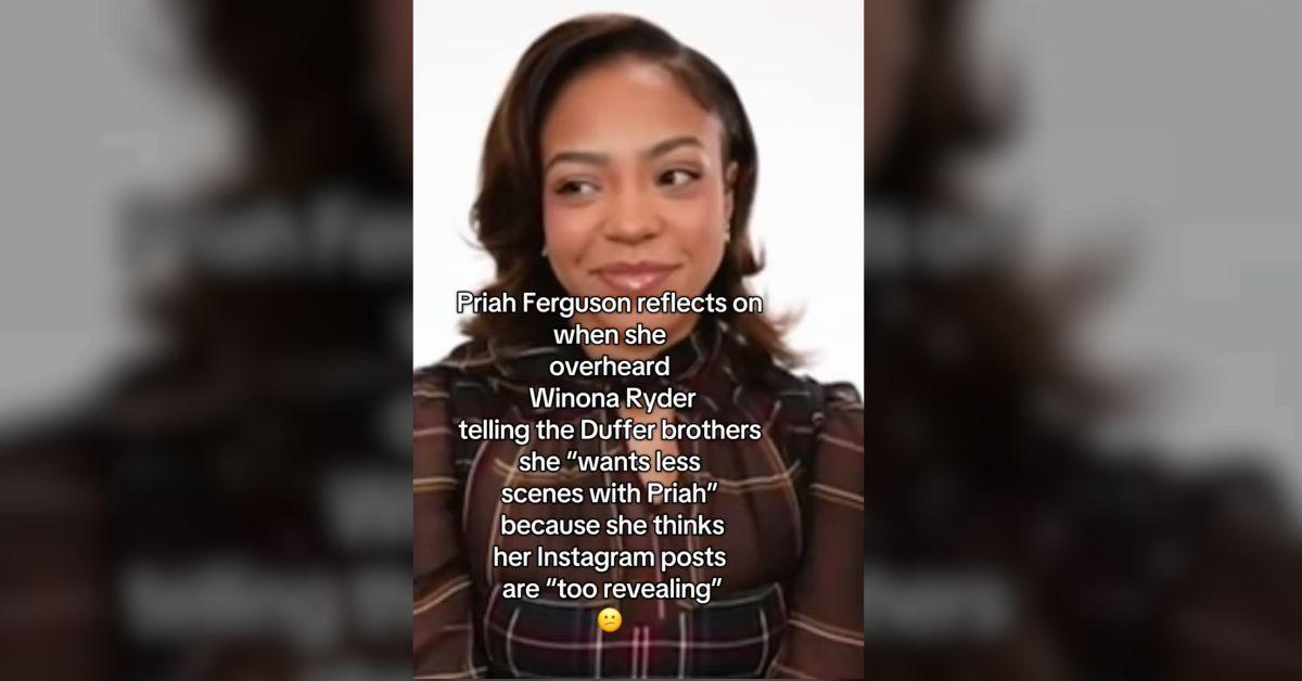 Image of Priah Ferguson cleared the air after a TikTok video claimed Winona Ryder made her cry.