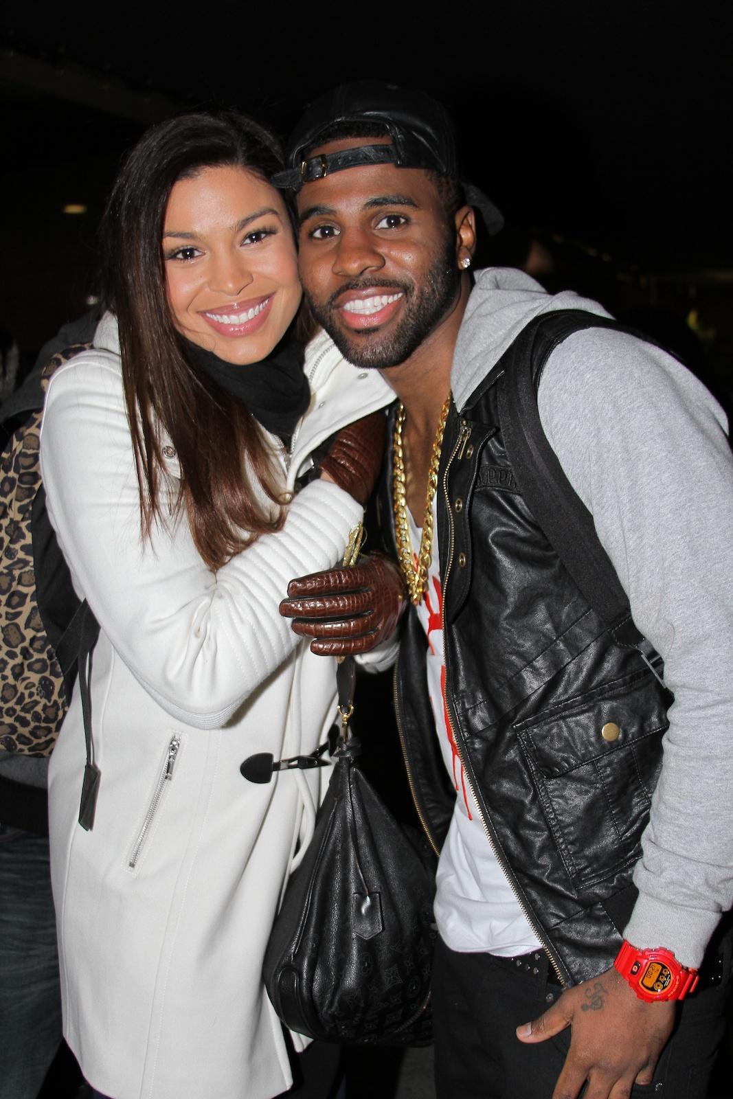 Jason Derulo and Jordin Sparks seen leaving Madison Square Garden after Jingle Ball