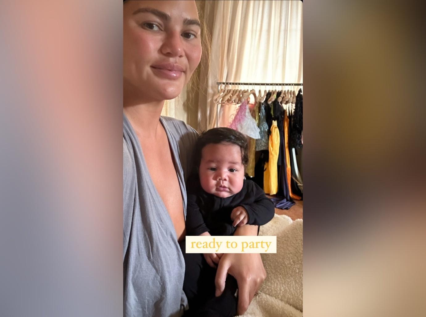 chrissy teigen son wren john legend celebrate  anniversary photo