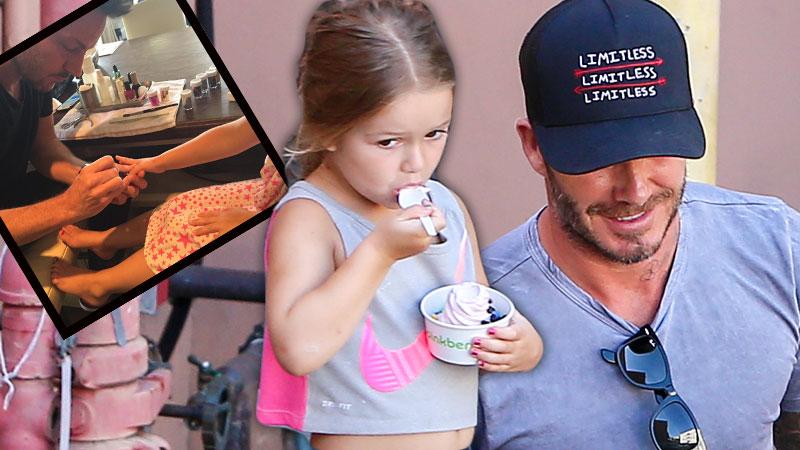 harper beckham mani pedi david