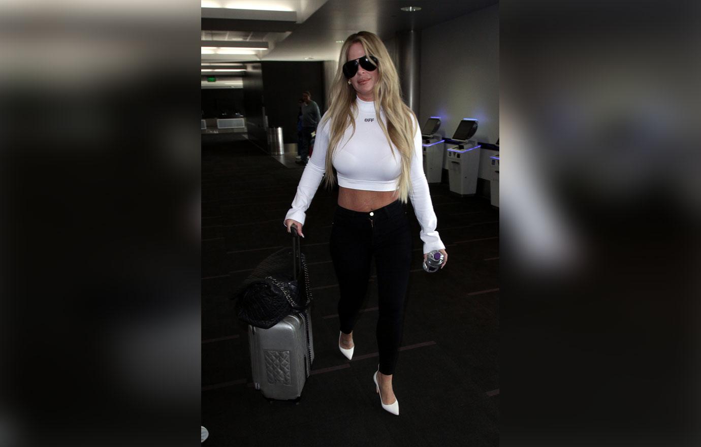 Kim Zolciak-Biermann in white crop top