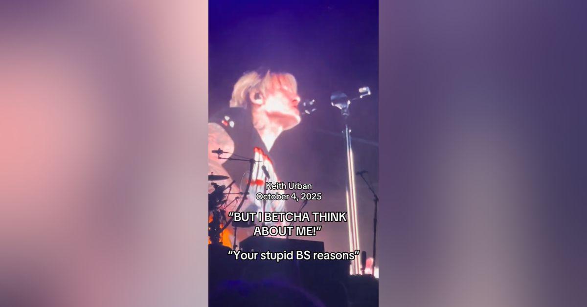 image of Keith Urban shocked fans once again by changing his lyrics during a concert.