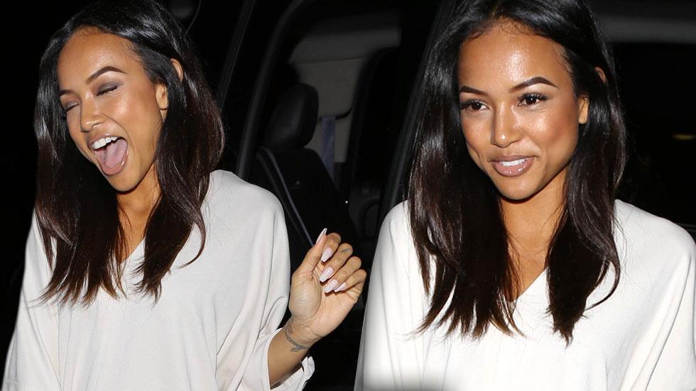 Karrueche Tran Smiles At Nightclub After Dumping Chris Brown