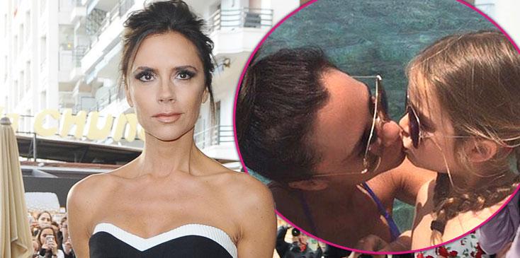 Victoria beckham slammed kissing daughter mouth HERO