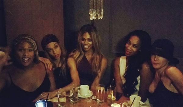 Laverne Cox enjoys dinner with girlfriends at Beauty &#038; Essex