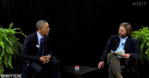 Barack Obama and Zach Galifianakis