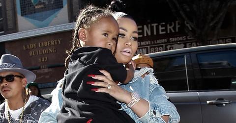 Blac Chyna makes an appearance with her son at a clothing store in downtown Los Angeles.