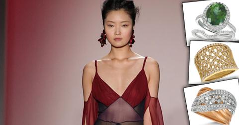 Fashion week color block jewelry ok long