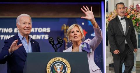Photo of Joe and Jill Biden and an image of Anthony Bernal.