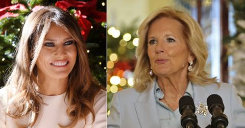 jill biden christmas video compared melania trump watch