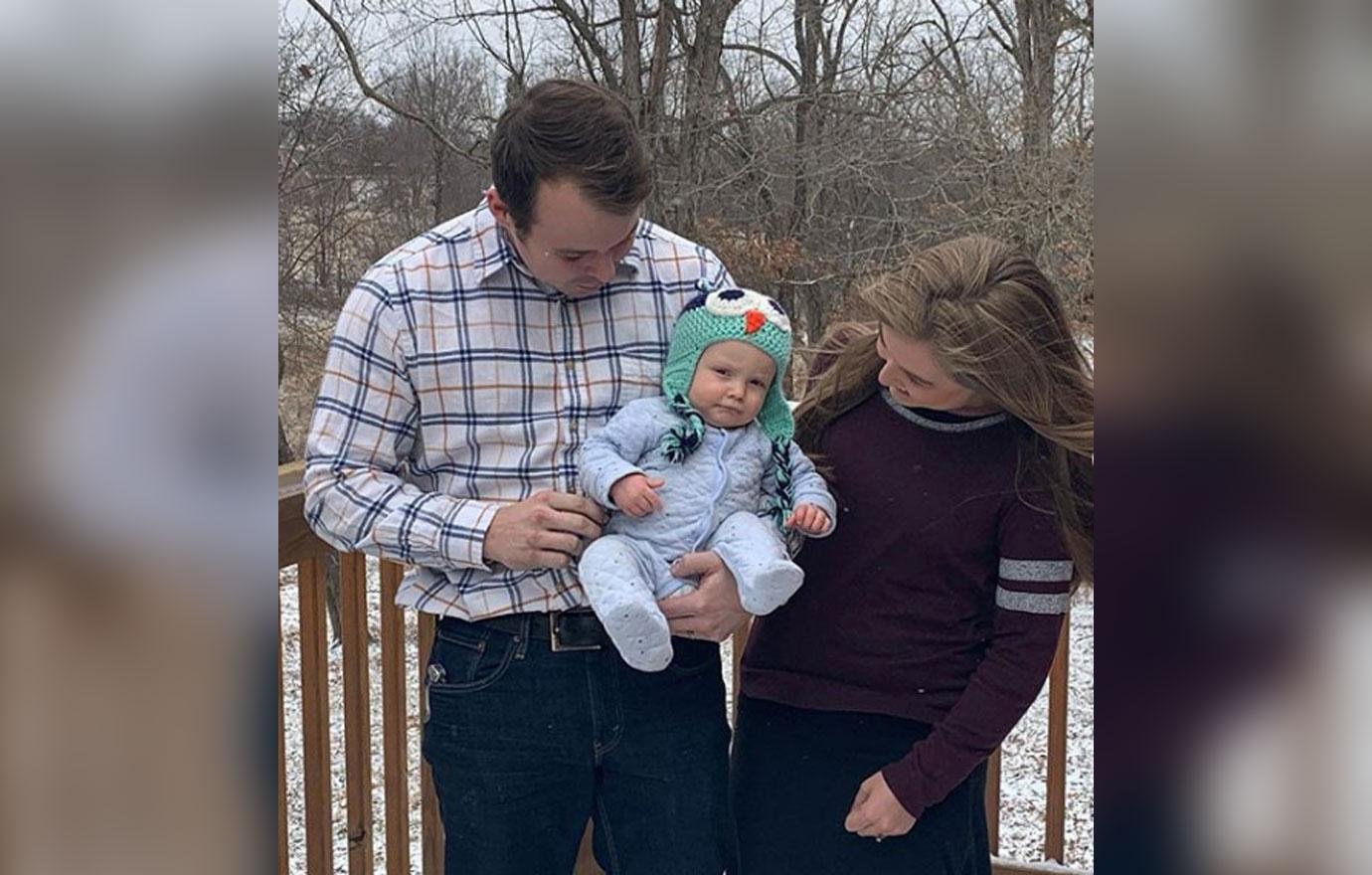 Joseph Duggar wife Kendra son Garrett snow