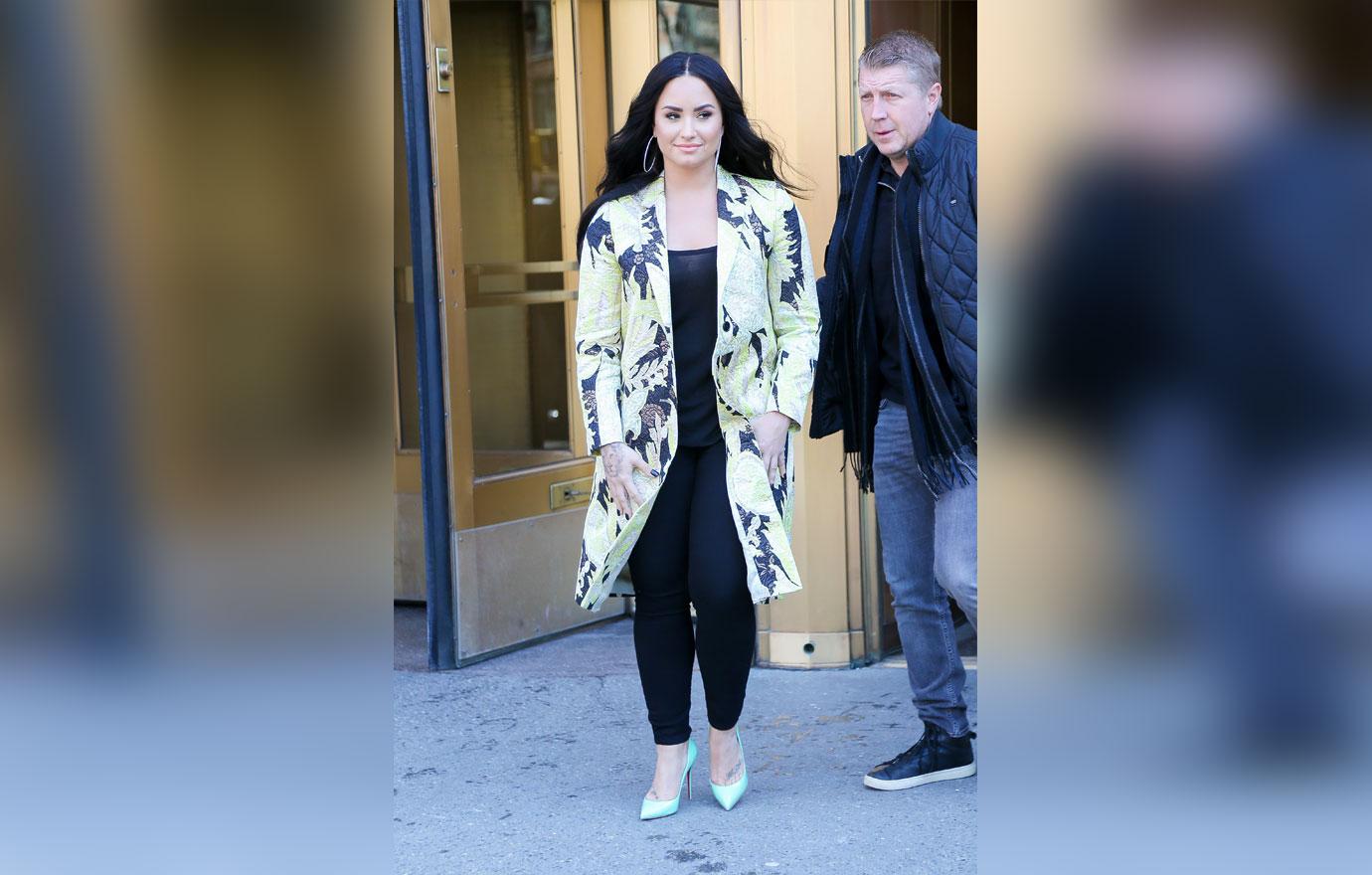 Demi Lovato seen leaving Z100 radio on Thursday in New York City