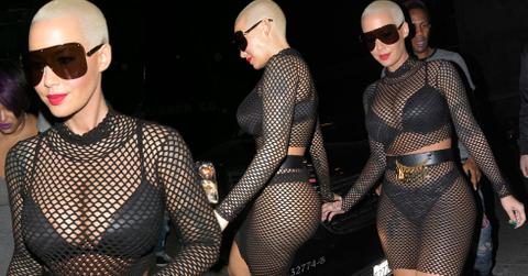 Amber rose see thru sheer sexy outfit