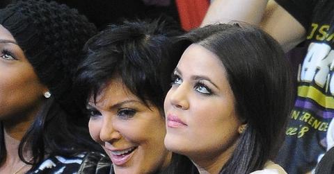 Khloe Kardashian and Kris Jenner at the LA Lakers v LA Clippers game at the Staples Center in Los Angeles, California