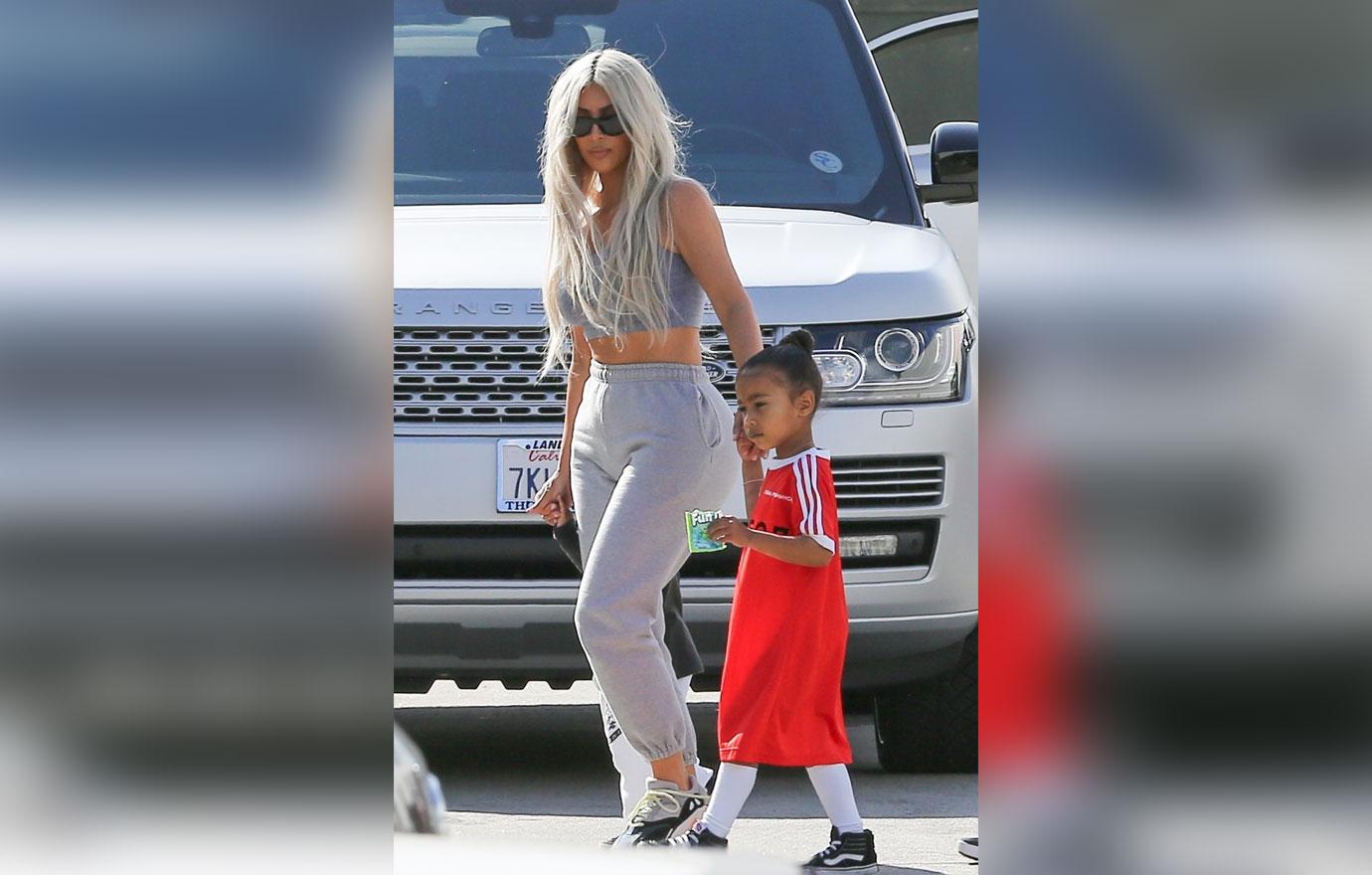 Kim Kardashian takes North and Saint West to Glowzone LA for some fun