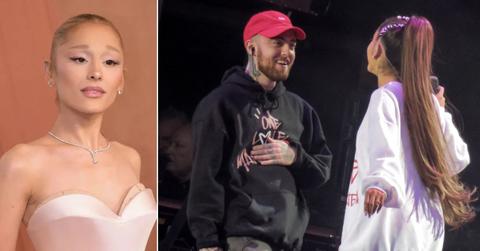 Photo of Ariana Grande and a photo of Mac Miller with Ariana Grande