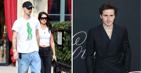 Photo of Romeo Beckham, Kim Turnbull and Brooklyn Beckham