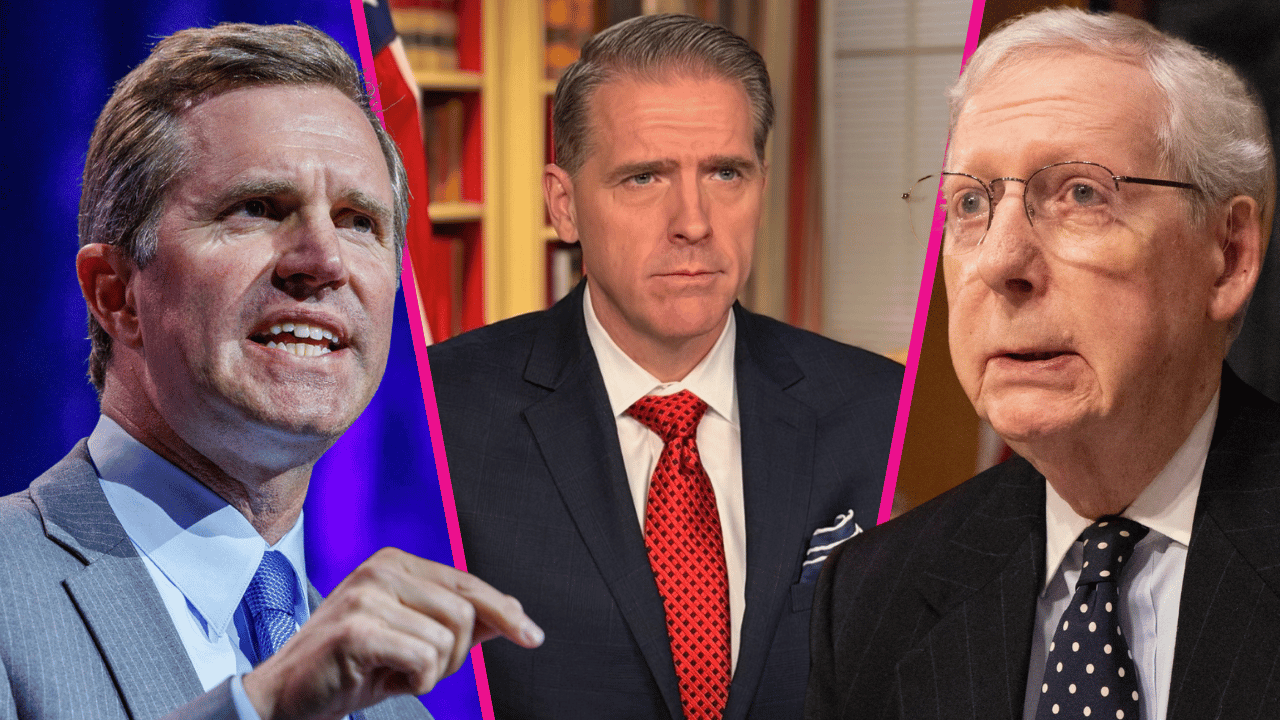 Andy Beshear, Scott Jennings and Mitch McConnell