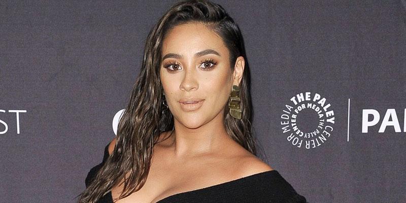 Shay Mitchell Black Dress Gives Birth Baby Girl