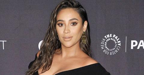 Shay Mitchell Black Dress Gives Birth Baby Girl