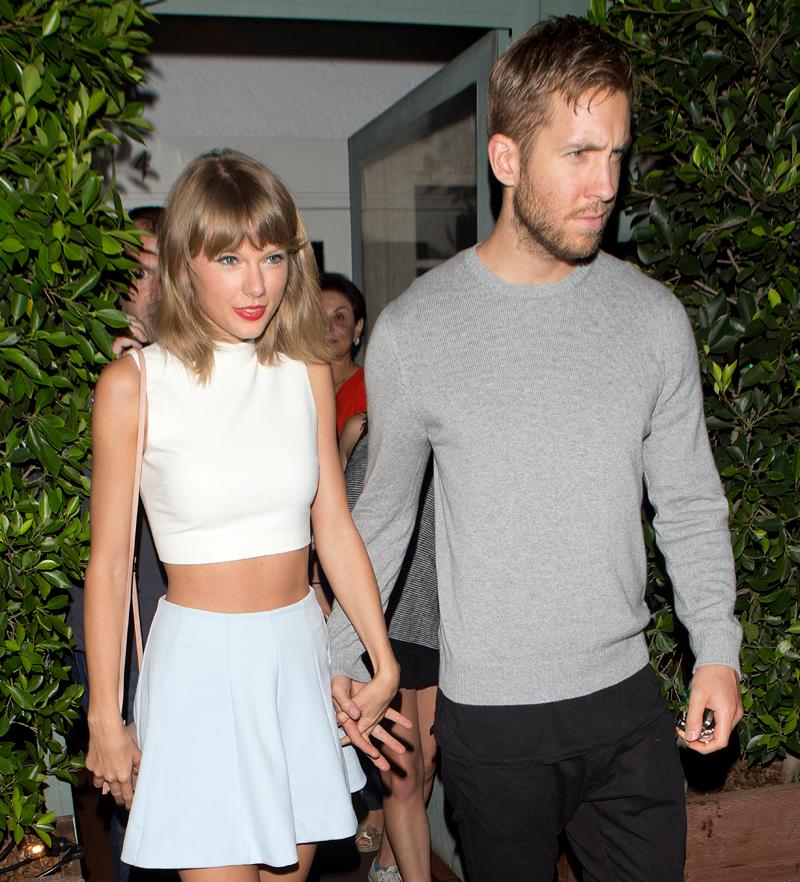 Taylor Swift and DJ Boyfriend Calvin Harris were all smiles as they left their romantic dinner at &#8216;Giorgio Baldi&#8217; Italian Restaurant in Santa Monica, CA