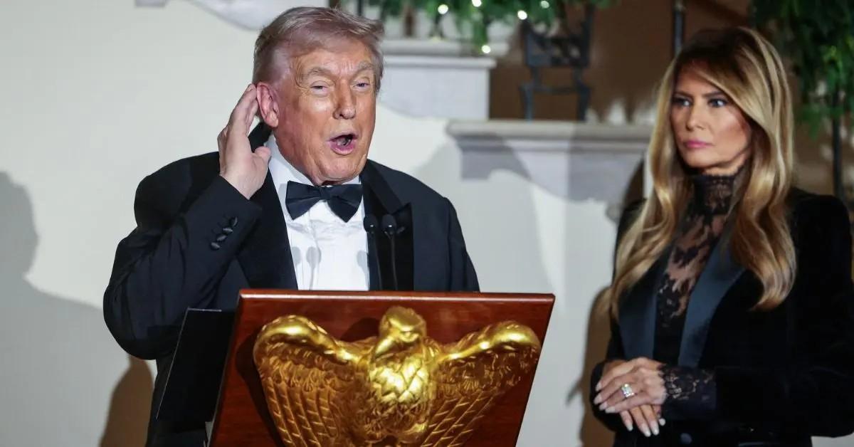 image of Melania Trump spoke out about Jeffrey Epstein on April 9. 