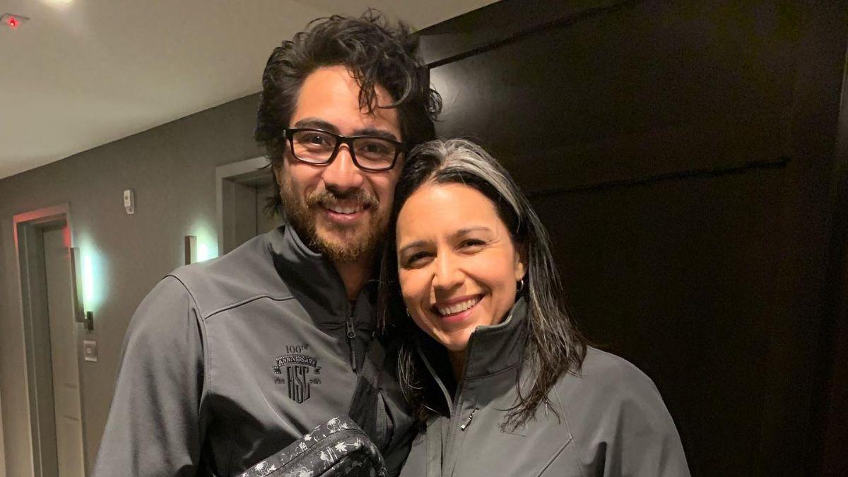 Image of Tulsi Gabbard's husband, Abraham Williams, has been diagnose with 'an extremely rare form of bone cancer.'