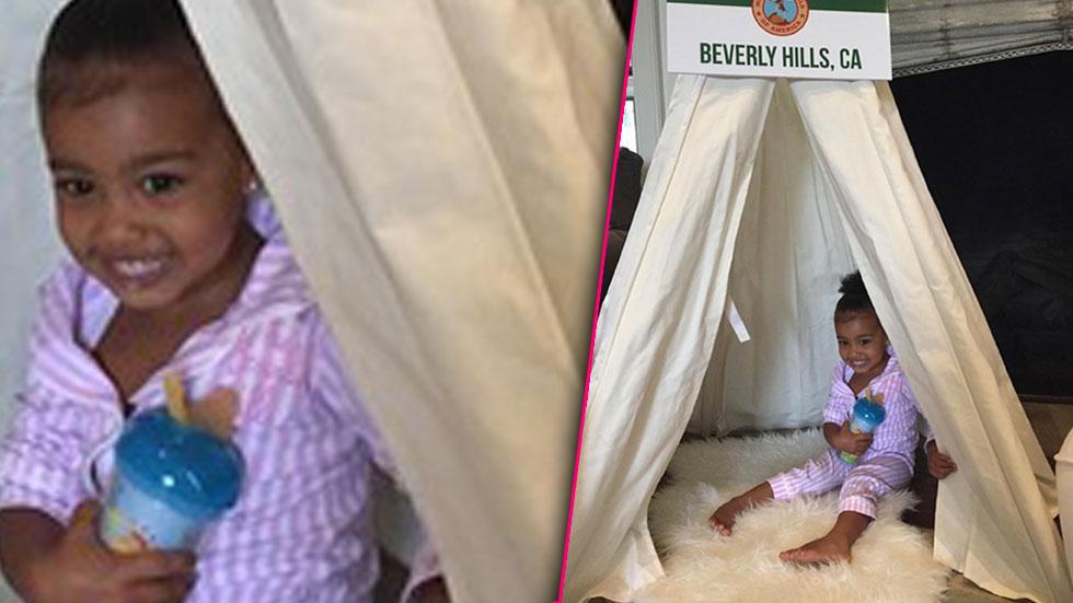 North west kim kardashian baby shower teepee