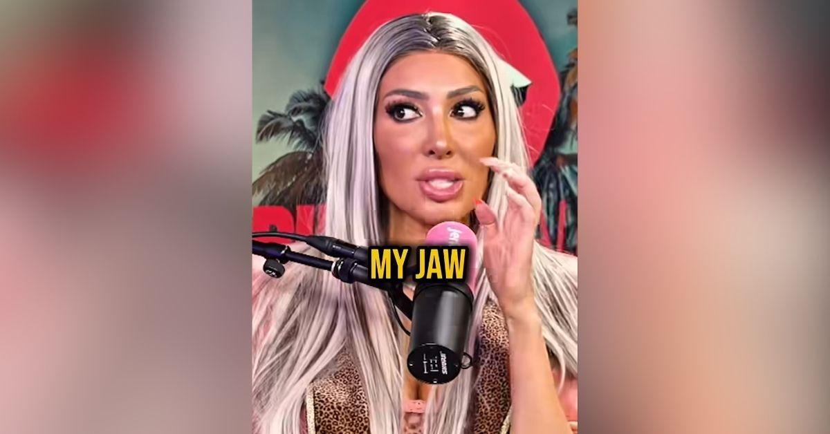 image of Farrah Abraham revealed she has a degenerative jaw condition that affects her ability to open her mouth.