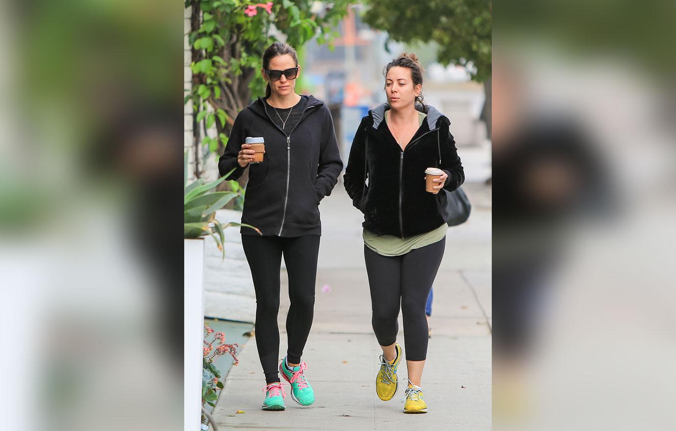 Jennifer Garner out for a walk with a friend