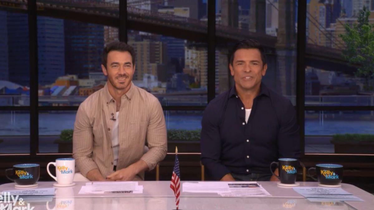 Image of Yesterday Mark Consuelos, shared that Kelly Ripa is 'not allowed to talk.'