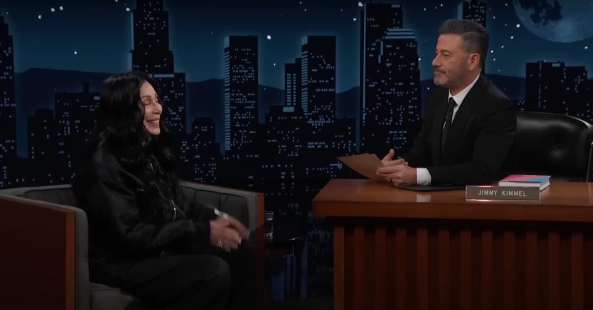 cher unamused jimmy kimmel talk show interview dumb watch