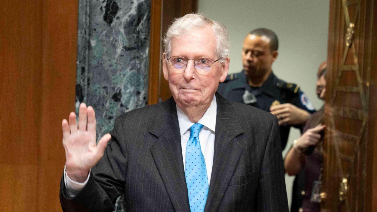 Image of Jimmy Kimmel brought Mitch McConnell into the segment with additional jokes.