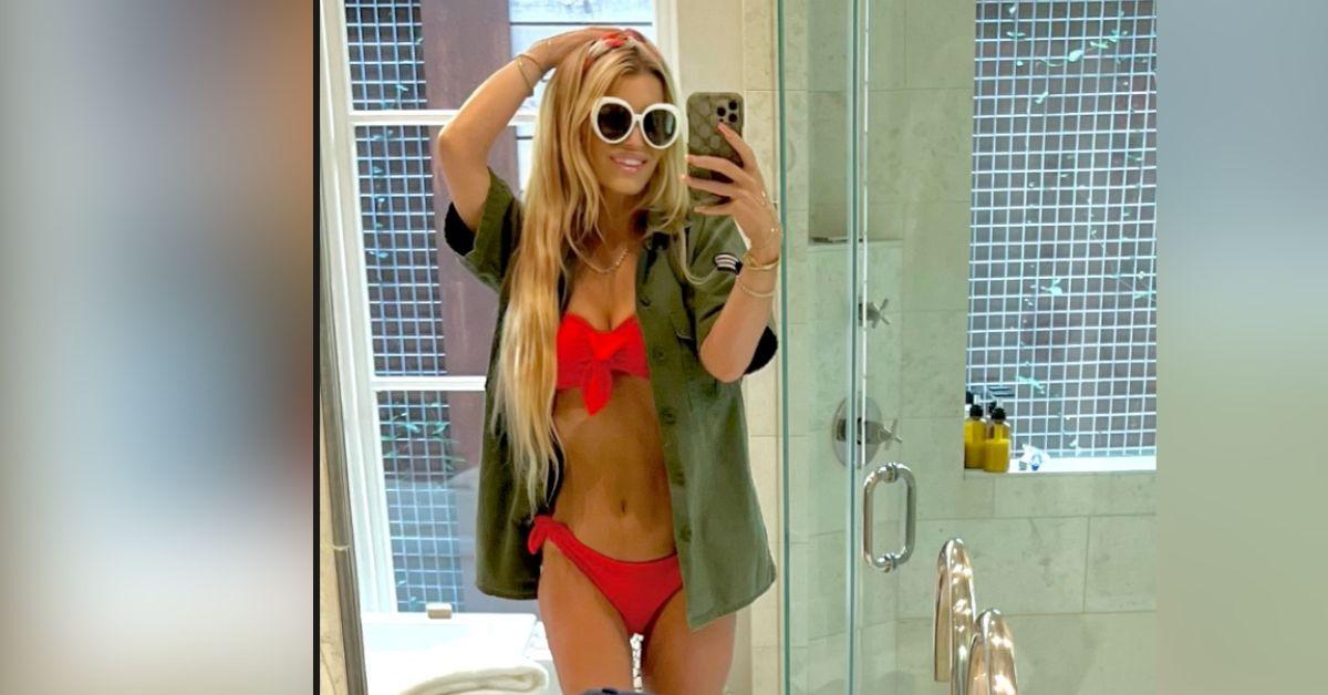 jessica simpson flaunts dramatic weight loss in red hot bikini after eric johnson split photos