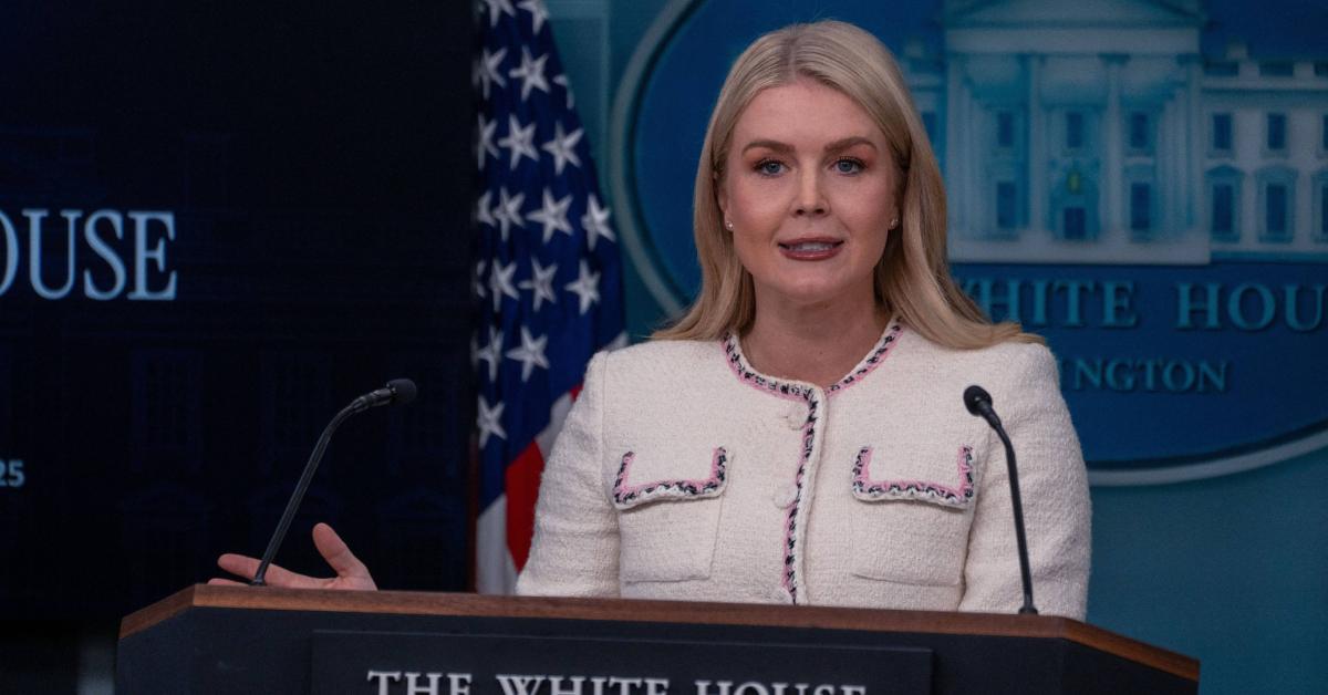 Image of Karoline Leavitt has been defensive of the president's White House renovations.