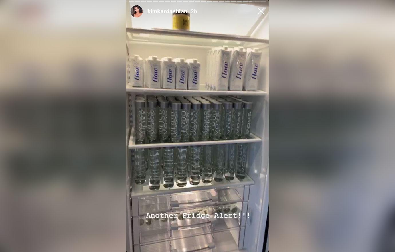 Kim Kardashian Shows Off Another Fridge After Backlash On Instagram