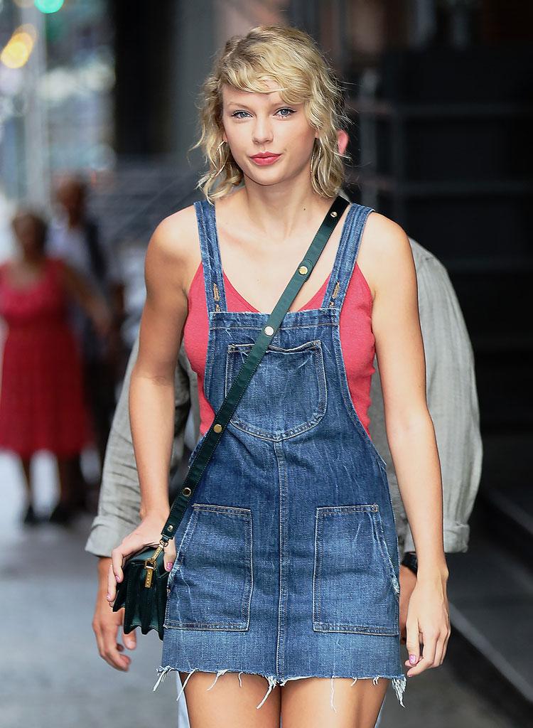 Taylor Swift wears denim overalls when out and about in New York