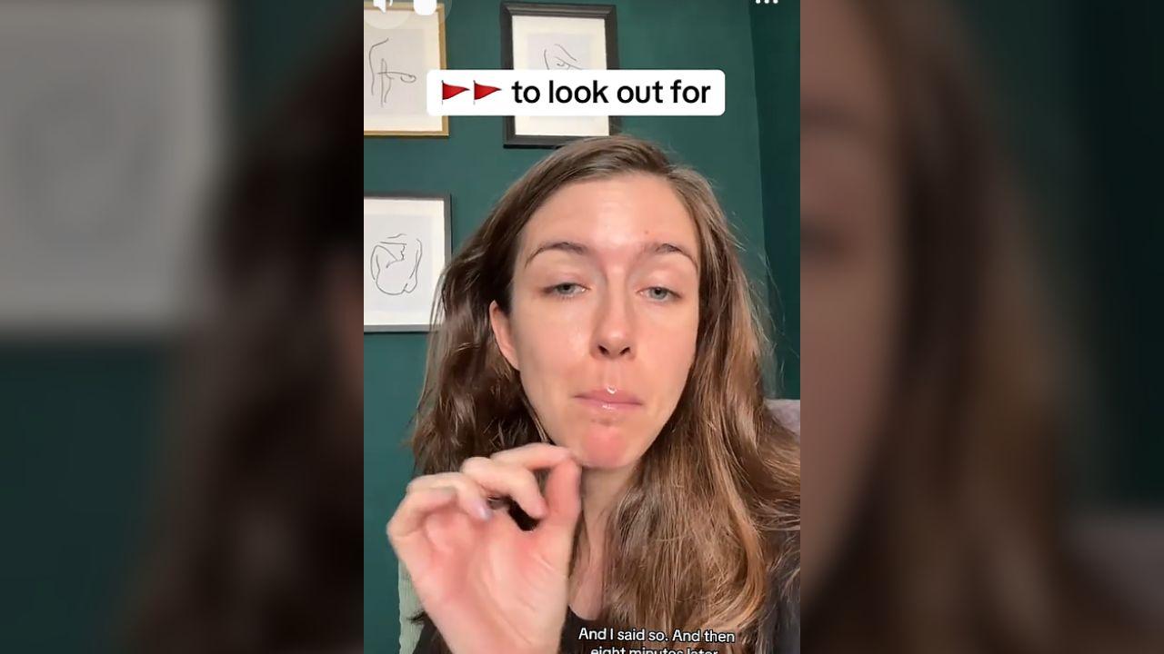 Image of creator described a text exchange in which a man questioned her response after she restated her boundary.