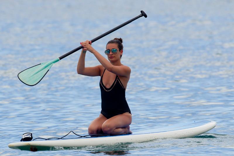 Beach Babe Lea Michele Exposes Her Toned Body In A Barely There