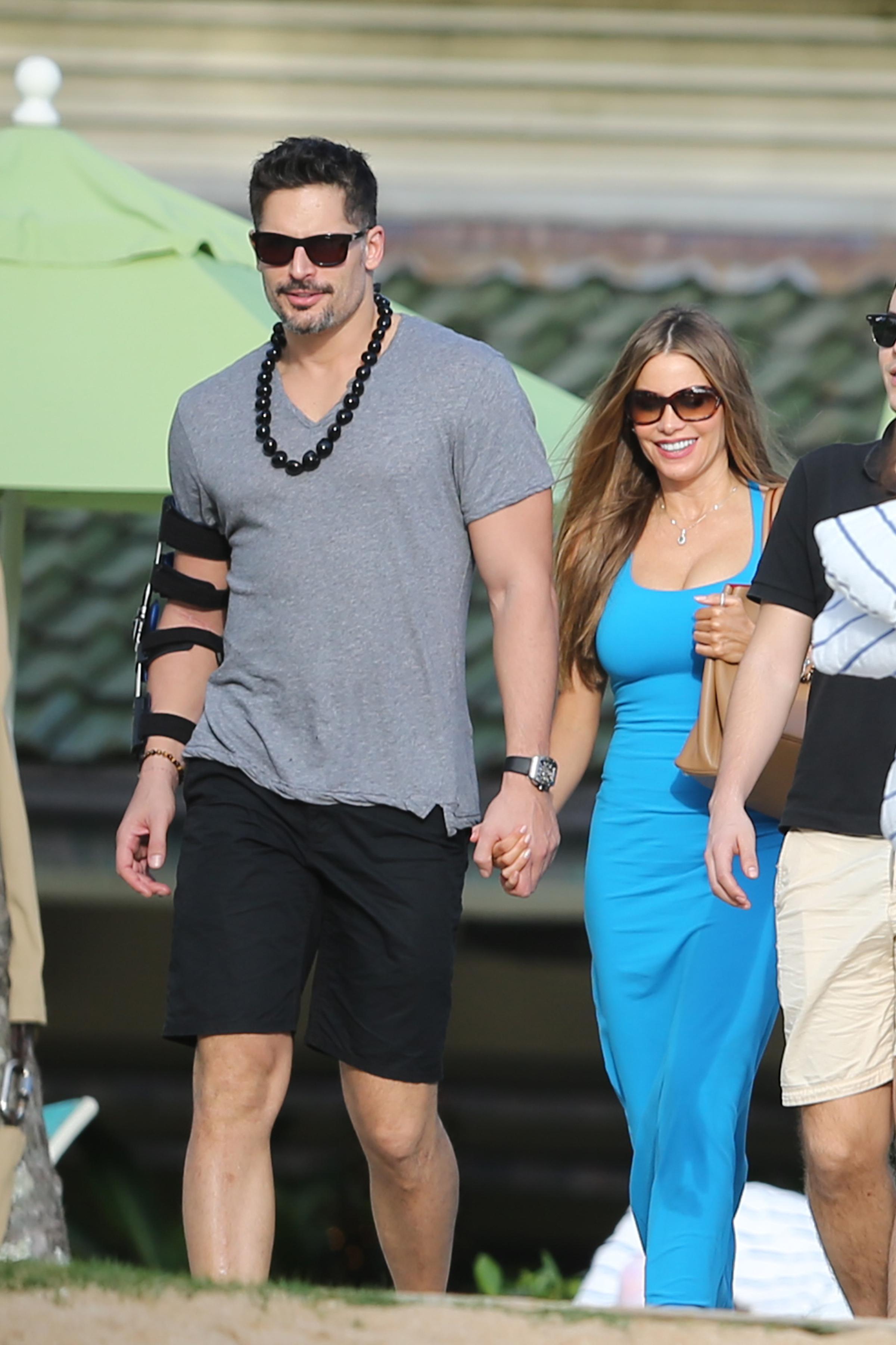 Sofia Vergara and Joe Manganiello look happy and in love as they hold hands while on vacation in Hawaii