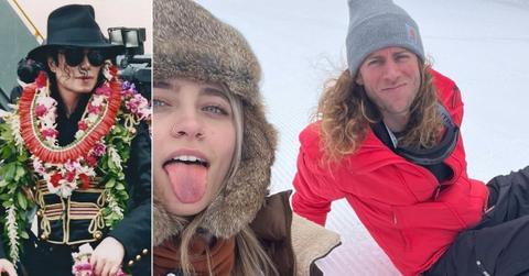 Composite photos of Michael Jackson, Paris Jackson and Justin Long