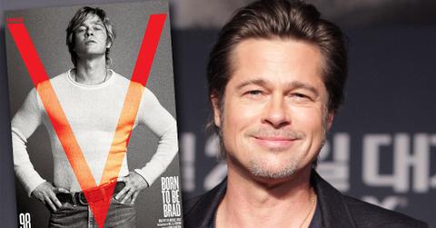 Brad pitt shirtless v magazine shoot